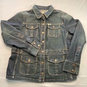 Vintage Levi Strauss Signature Women’s Mid Length Denim Jean Jacket Y2K Size XL